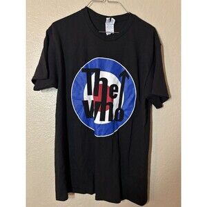 Medium The Who Concert 2016 Official Tour Graphic Shirt Mens 2 Sided Black Tee